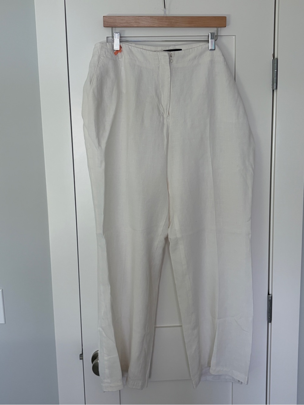 Classic White Linen Trousers